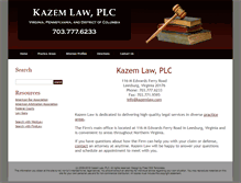 Tablet Screenshot of kazemlaw.com